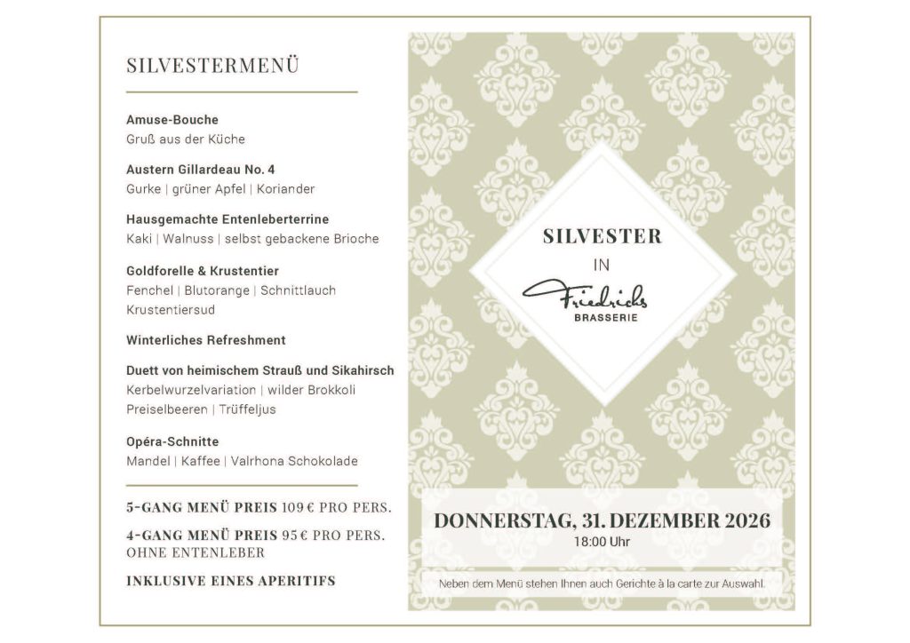 Friedrichs Silvestermenü 2026
